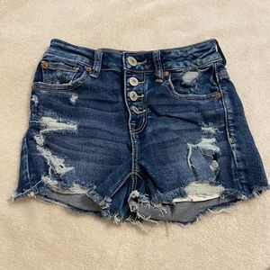 AMERICAN EAGLE hi-rise shortie next level stretch shorts